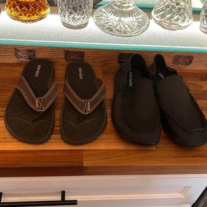 BNWT Mens Body Glove size 11 2 pc bundle flip flops and slide on shoes